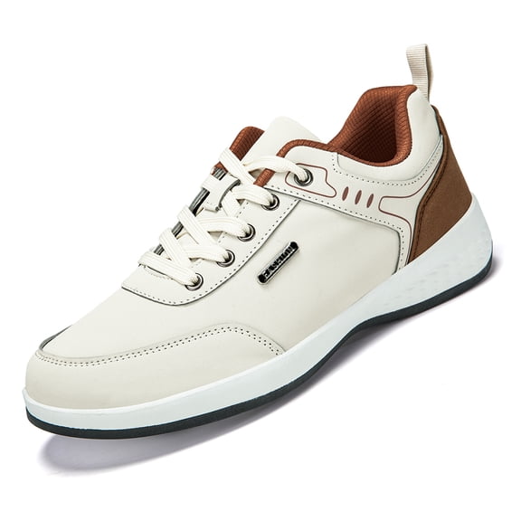 Men's Casual Jogging Shoes Walking Gym Workout Non Slip Leather Fashion Sneakers Dress Business