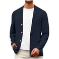 thumbnail image 1 of Men's Casual Knit Blazer Suit Jackets Button Down Lightweight Notched Lapel Solid Unlined Sport Coat Jacket, 1 of 6