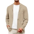 thumbnail image 1 of Men's Casual Knit Blazer Suit Jackets Button Down Lightweight Notched Lapel Solid Unlined Sport Coat Jacket, 1 of 6