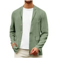 thumbnail image 1 of Men's Casual Knit Blazer Suit Jackets Button Down Lightweight Notched Lapel Solid Unlined Sport Coat Jacket, 1 of 6