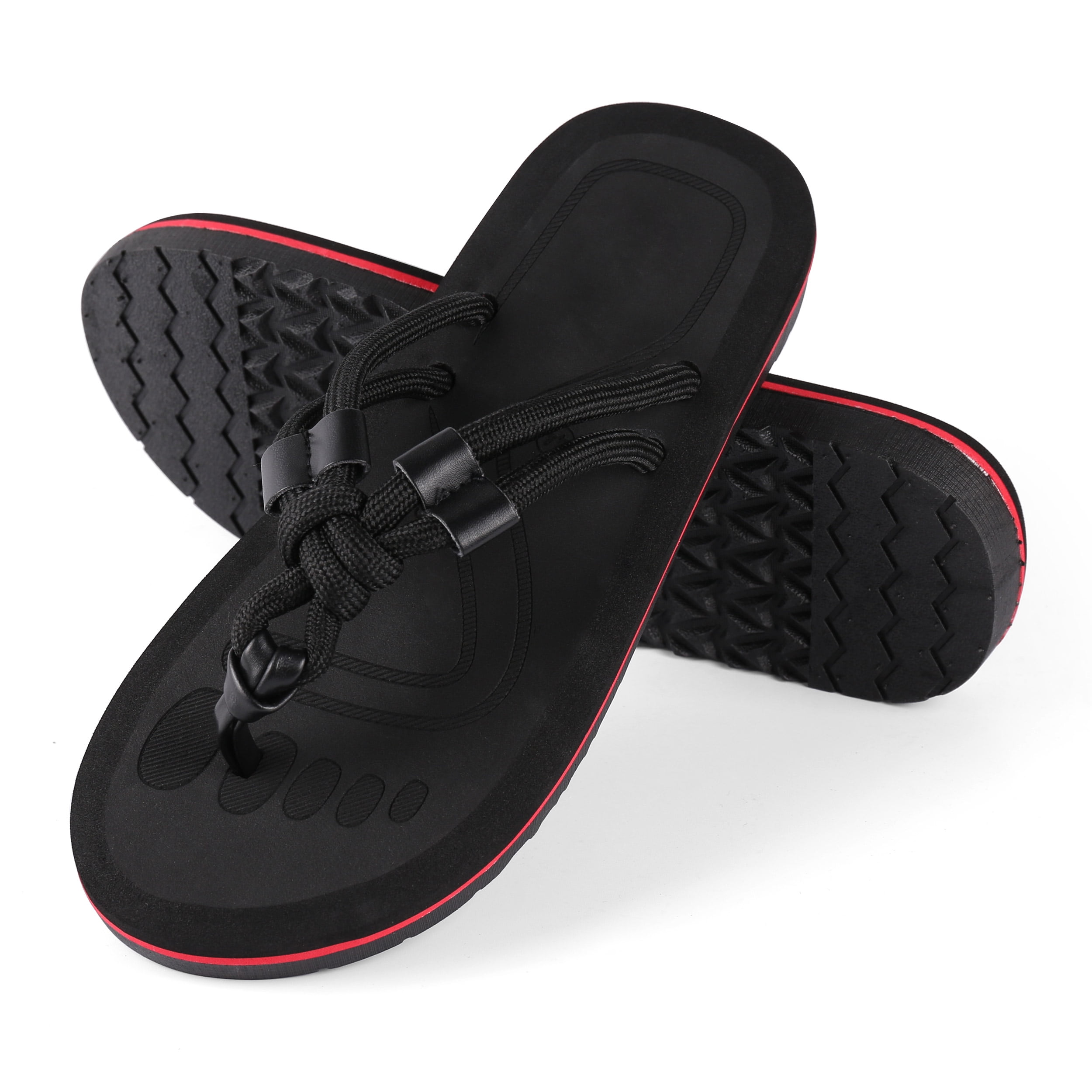 Men’s Casual Knot Thong Flip Flops – Soft Fabric Strap Sandals with Cushioned Sole for Beach, Travel & Daily Comfort