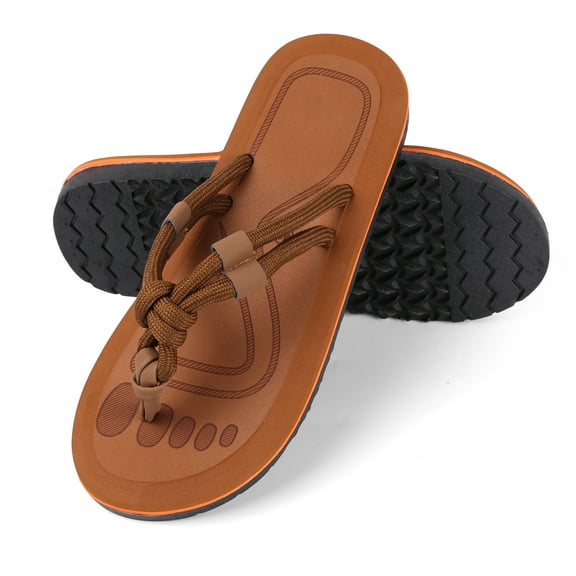 Men’s Casual Knot Thong Flip Flops – Soft Fabric Strap Sandals with Cushioned Sole for Beach, Travel & Daily Comfort