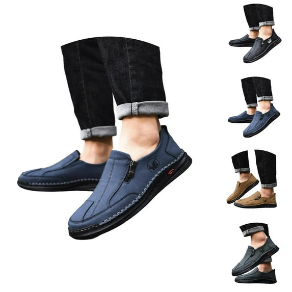 Men's Casual Lace Up Leather Shoes Comfortable Flat Sole Everyday Walking Sneakers For Outdoor And Daily Wear Mens Running Shoes