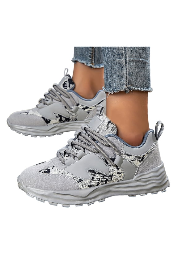 Men's Casual Lace Up Running Shoes Waterproof Slip On Sneakers Breathable Platform Non Slip Tennis Shoes Gray Size 10