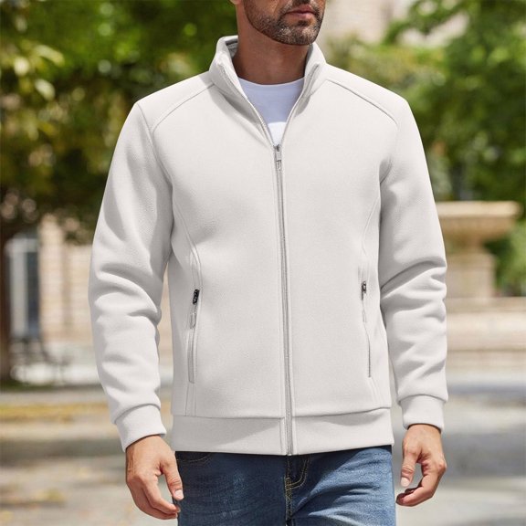 Men's Casual Lapel Jacket Lightweight Outdoor Windbreaker Jacket Smart Spring Autumn Jackets for Sport Work Walking Hiking Golf Running Beige XXXXL