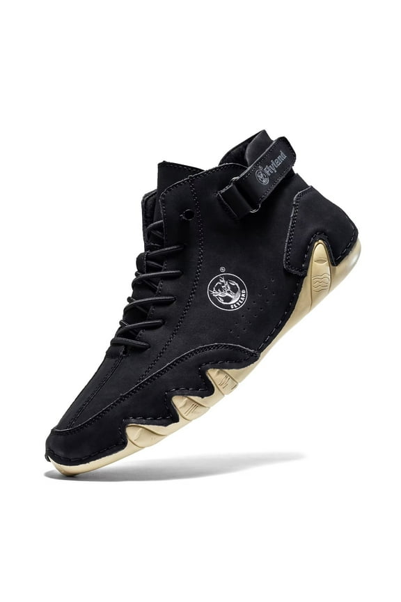 Men's Casual Leather Fashion Sneakers Ankle Chukka Boots Slip On Lightweight Loafers Dress Boot Walking Driving Shoes for Male