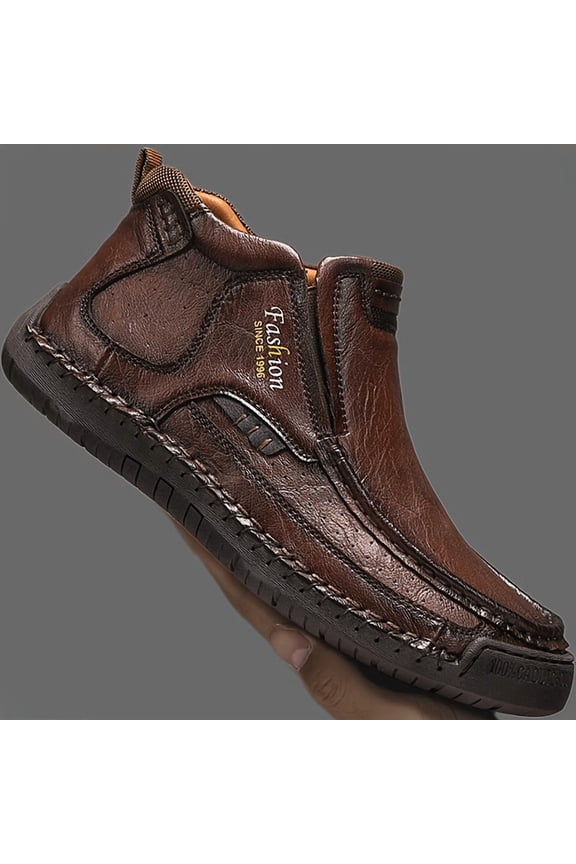 Men’s Casual Leather Loafers Lightweight Slip On Walking Shoes with Non Slip Flexible Sole for Work Travel Driving Outdoor Everyday Comfort Wear
