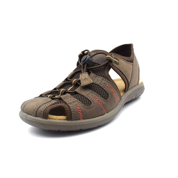 Men's Casual Leather Sandals - Sports Sandals - Hiking Sandals AR-80 Brown 6.5