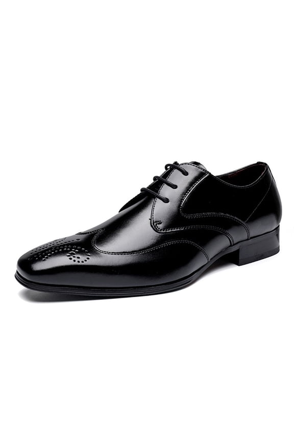 Men's Casual Leather Shoes Men's Leather Bullock Men's Shoes Business Shoes Dress Men's Leather Shoes Bridegroom's Wedding Shoes