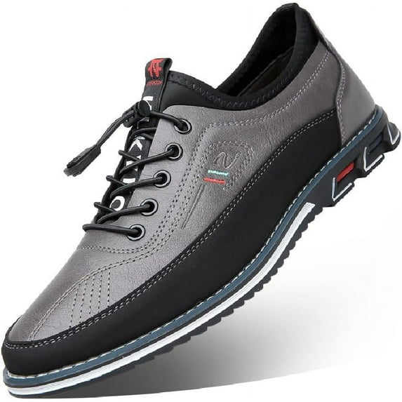 Men's Casual Leather Shoes Non Slip Loafers Fashion Sneakers Comfortable Work Office Dress Driving Walking Shoes