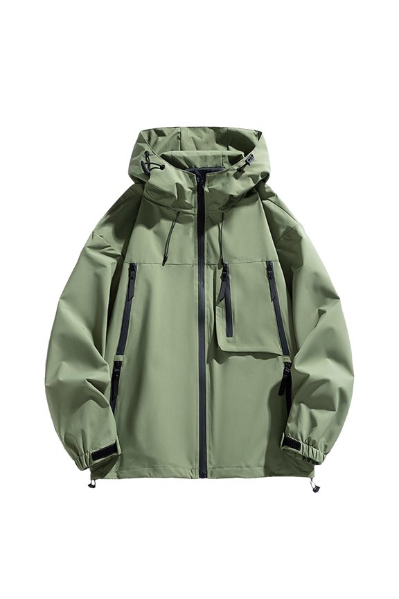 Men's Casual Letter Print Zip Up Jacket Lightweight Comfortable Neck Long Sleeve Outerwear For Fall Winter Seasons