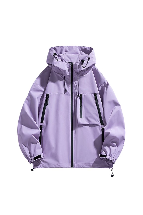 Men's Casual Letter Print Zip Up Jacket Lightweight Comfortable Neck Long Sleeve Outerwear For Fall Winter Seasons