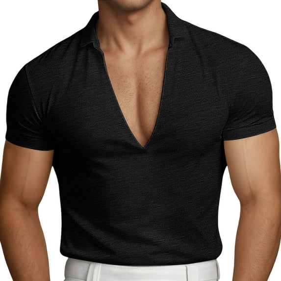 Men's Casual Lightweight Comfortable Slim Fit V Neck Short Sleeve T Shirt for Daily Wear and Summer Activities Mens T-Shirts Packs White Printed Cotton Pack