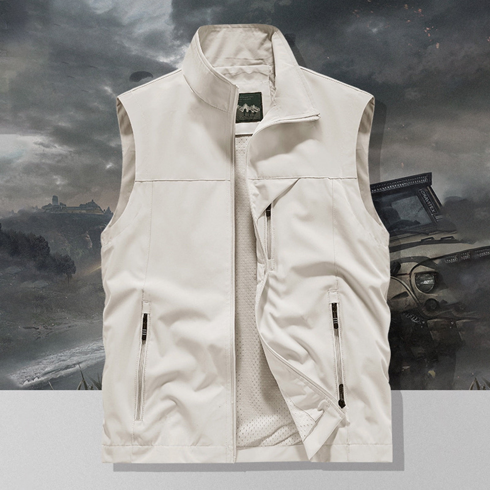 Men's Casual Lightweight Outdoor Vest Work Fish Photo Travel Vest