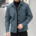 thumbnail image 1 of Men's Casual Lightweight Shirt Jacket Work Shacket Jackets Military Button Down Overshirt With Pockets Navy S, 1 of 7