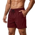 thumbnail image 1 of Men's Casual Lightweight Shorts Elastic Waist Drawstring Summer Relaxed Fit Beach Shorts for Men, 1 of 3