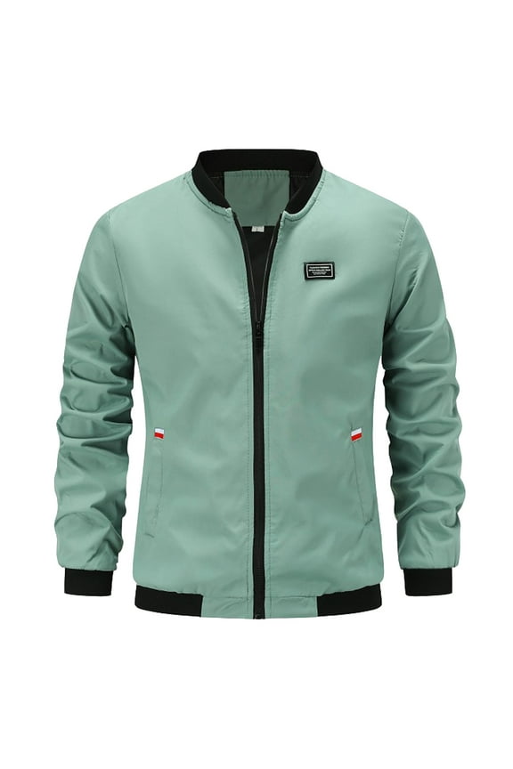 Men's Casual Lightweight Water Trench Coat Jacket with Lapel Pocket for Outdoor Comfort