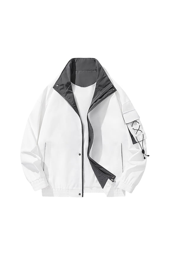 Men's Casual Lightweight Zipper Jacket Outerwear Comfortable Spring Autumn Daily Streetwear Windbreaker Coat