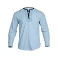 thumbnail image 1 of Men's Casual Linen Long Sleeve T Shirt Relaxed Fit Breathable Comfortable Everyday Wear Top Soft Lightweight Stylish Tee Mens Summer Lightweight Pullover Tee Shirts, 1 of 3