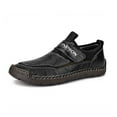 thumbnail image 1 of Men's Casual Loafers Breathable Non-slip Driving Shoes Comfortable Walking Shoes Business Leather Shoes Yellow 9 US, 1 of 7