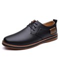 thumbnail image 1 of Men's Casual Loafers Business Leather Office Comfortable Wear Walking Handmade Design Simple Work Shoes Black 7.5 US, 1 of 7