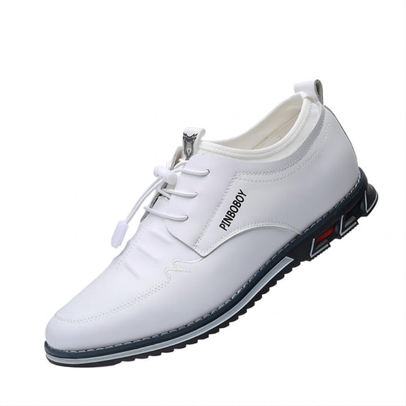 Men's Casual Loafers Leather Comfortable Outdoor Breathable Oxfords Lightweight Driving Moccasin Business Dress Shoes White 14.5 US