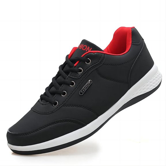 Mens Fashion Sneakers Casual Outdoor Comfortable Non-Slip Breathable Walking Running Lace-up Travling Simple Shoes Black 7 US
