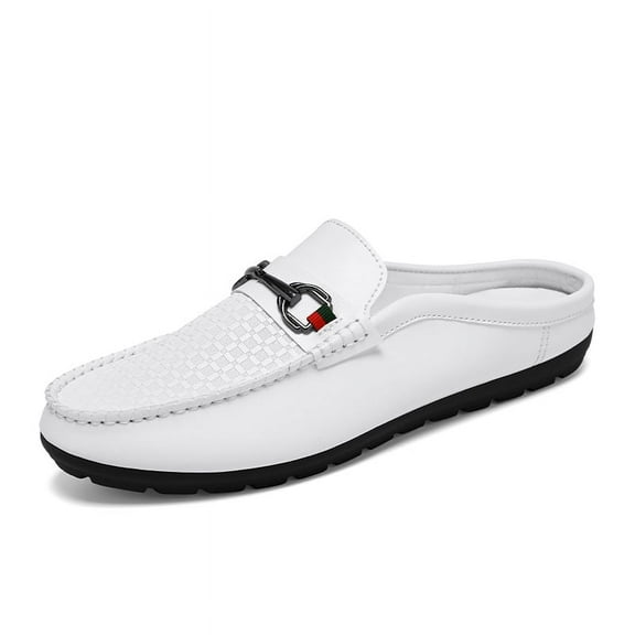 Men's Casual Loafers Slip On Comfortable Slippers Leather Shoes Lightweight Driving Shoes Male Moccasins Classic Penny Loafer Flats Outdoor Walking Shoes