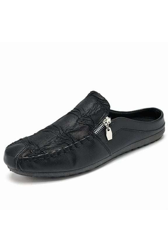 Men's Casual Loafers Slip On Comfortable Slippers Leather Shoes Lightweight Driving Shoes Male Moccasins Classic Penny Loafer Flats Outdoor Walking Shoes