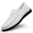 thumbnail image 1 of Men's Casual Loafers Slip On Leather Shoes Comfortable Lightweight Driving Shoes Male Moccasins Classic Penny Loafer Flats Boat Shoes Outdoor Walking Shoes, 1 of 15