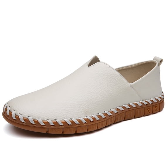 Men's Casual Loafers Slip On Leather Shoes Comfortable Lightweight Driving Shoes Male Moccasins Classic Penny Loafer Flats Boat Shoes Outdoor Walking Shoes