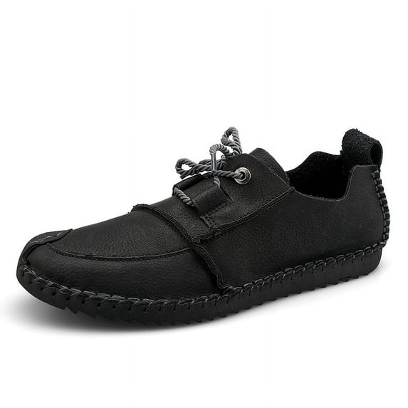 Men's Casual Loafers Slip On Leather Shoes Comfortable Lightweight Driving Shoes Male Moccasins Classic Penny Loafer Flats Boat Shoes Outdoor Walking Shoes