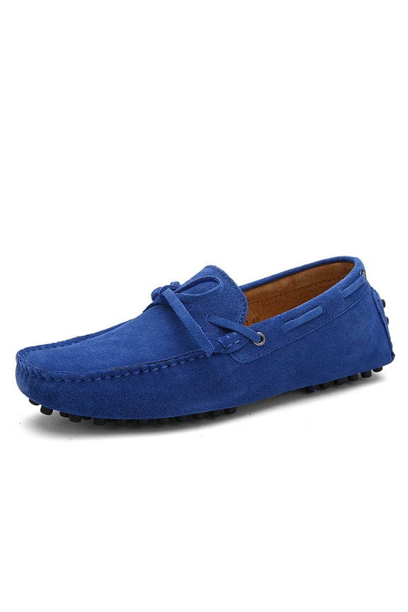 Men's Casual Loafers Slip On Leather Shoes Comfortable Lightweight Driving Shoes Male Moccasins Classic Penny Loafer Flats Boat Shoes Outdoor Walking Shoes