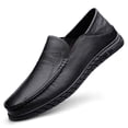 thumbnail image 1 of Men's Casual Loafers Slip On Leather Shoes Comfortable Lightweight Driving Shoes Male Moccasins Classic Penny Loafer Flats Boat Shoes Outdoor Walking Shoes, 1 of 13