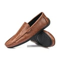thumbnail image 1 of Men's Casual Loafers Slip On Leather Shoes Comfortable Lightweight Driving Shoes Male Moccasins Classic Penny Loafer Flats Boat Shoes Outdoor Walking Shoes, 1 of 18