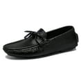 thumbnail image 1 of Men's Casual Loafers Slip On Leather Shoes Comfortable Lightweight Driving Shoes Male Moccasins Classic Penny Loafer Flats Boat Shoes Outdoor Walking Shoes, 1 of 13