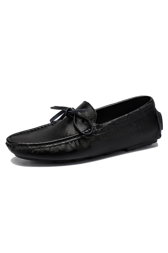 Men's Casual Loafers Slip On Leather Shoes Comfortable Lightweight Driving Shoes Male Moccasins Classic Penny Loafer Flats Boat Shoes Outdoor Walking Shoes