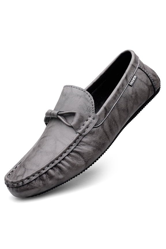 Men's Casual Loafers Slip On Leather Shoes Comfortable Lightweight Driving Shoes Male Moccasins Classic Penny Loafer Flats Boat Shoes Outdoor Walking Shoes