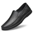 thumbnail image 1 of Men's Casual Loafers Slip On Leather Shoes Comfortable Lightweight Driving Shoes Male Moccasins Classic Penny Loafer Flats Boat Shoes Outdoor Walking Shoes, 1 of 16
