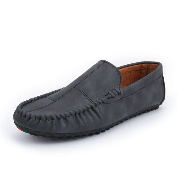 Men's Casual Loafers Slip On Leather Shoes Comfortable Lightweight Driving Shoes Male Moccasins Classic Penny Loafer Flats Boat Shoes Outdoor Walking Shoes
