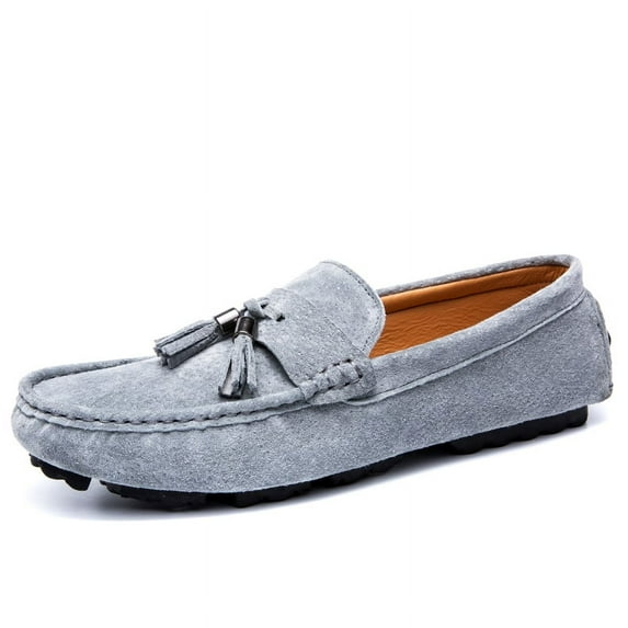 Men's Casual Loafers Slip On Leather Shoes Comfortable Lightweight Driving Shoes Male Moccasins Classic Penny Loafer Flats Boat Shoes Outdoor Walking Shoes