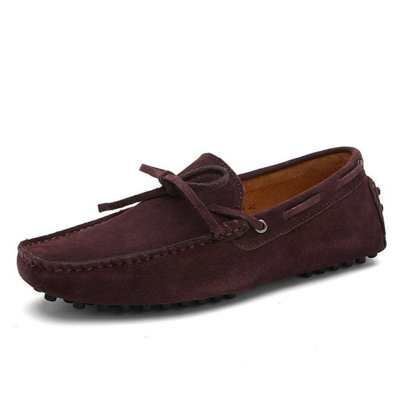 Men's Casual Loafers Slip On Leather Shoes Comfortable Lightweight Driving Shoes Male Moccasins Classic Penny Loafer Flats Boat Shoes Outdoor Walking Shoes