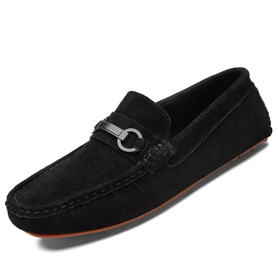 Men's Casual Loafers Slip On Leather Shoes Comfortable Lightweight Driving Shoes Male Moccasins Classic Penny Loafer Flats Boat Shoes Outdoor Walking Shoes