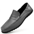 thumbnail image 1 of Men's Casual Loafers Slip On Leather Shoes Comfortable Lightweight Driving Shoes Male Moccasins Classic Penny Loafer Flats Boat Shoes Outdoor Walking Shoes, 1 of 16
