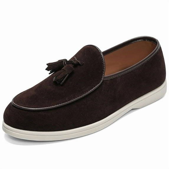 Men's Casual Loafers Slip On Leather Shoes Comfortable Lightweight Driving Shoes Male Moccasins Classic Penny Loafer Flats Boat Shoes Outdoor Walking Shoes