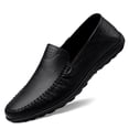 thumbnail image 1 of Men's Casual Loafers Slip On Leather Shoes Comfortable Lightweight Driving Shoes Male Moccasins Classic Penny Loafer Flats Boat Shoes Outdoor Walking Shoes, 1 of 11