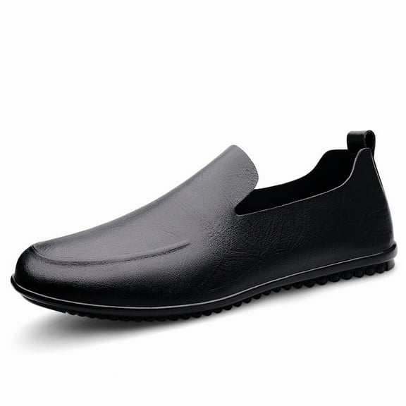 Men's Casual Loafers Slip On Leather Shoes Comfortable Lightweight Driving Shoes Male Moccasins Classic Penny Loafer Flats Boat Shoes Outdoor Walking Shoes