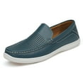thumbnail image 1 of Men's Casual Loafers Slip On Leather Shoes Comfortable Lightweight Driving Shoes Male Moccasins Classic Penny Loafer Flats Boat Shoes Outdoor Walking Shoes, 1 of 15