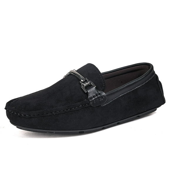 Men's Casual Loafers Slip On Leather Shoes Comfortable Lightweight Driving Shoes Male Moccasins Classic Penny Loafer Flats Boat Shoes Outdoor Walking Shoes