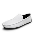thumbnail image 1 of Men's Casual Loafers Slip On Leather Shoes Comfortable Lightweight Driving Shoes Male Moccasins Classic Penny Loafer Flats Boat Shoes Outdoor Walking Shoes, 1 of 14
